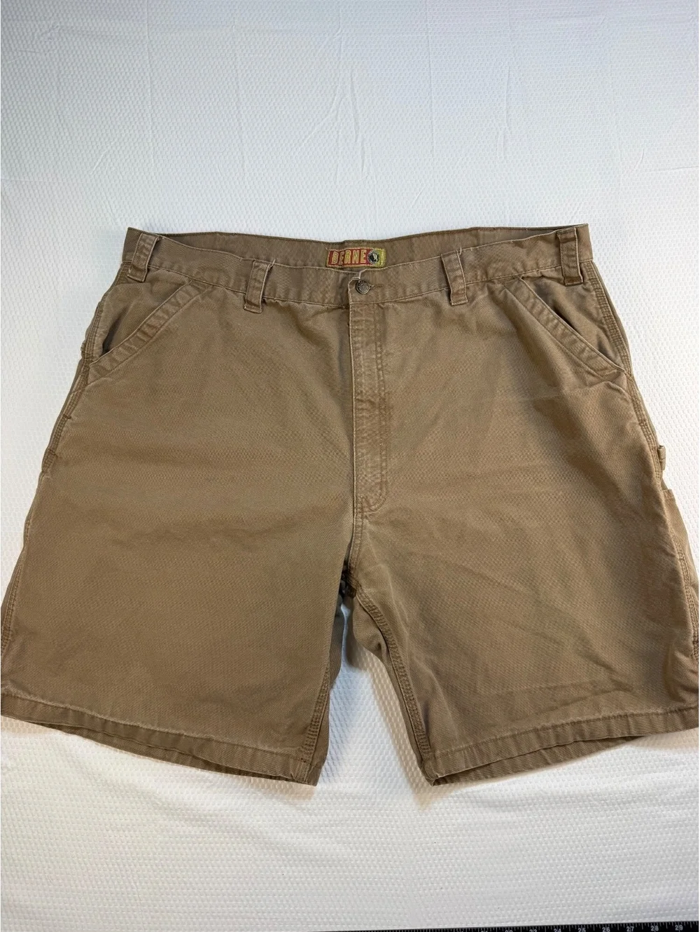 Berne Men’s 46R Brown Duck Canvas Carpenter Work Shorts Utility Relaxed Fit